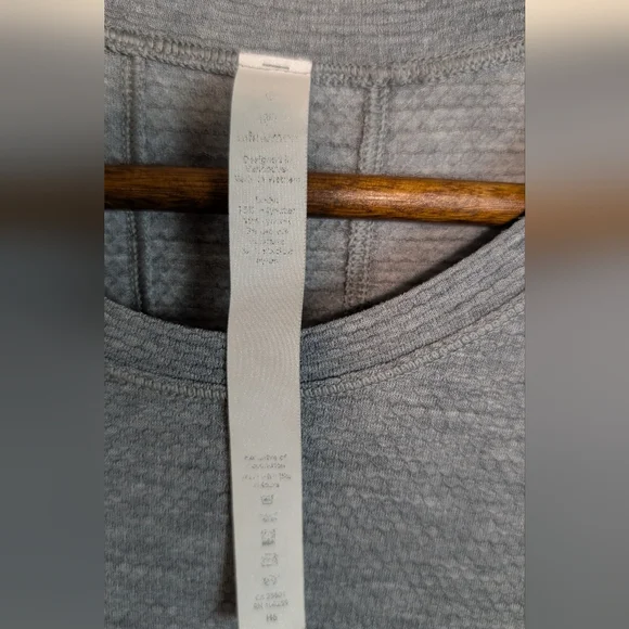 Lululemon Long Distance Heather Gray Short Sleeve Tee Shirt Size 0 - Picture 5 of 10